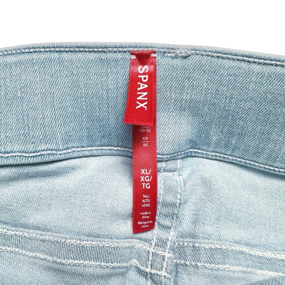Spanx | Women | Light Wash Flare Leg High Rise Denim Stretch Pants | XL Tall - Picture 8 of 14